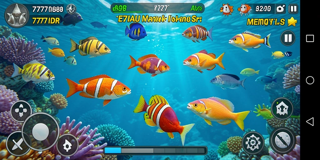 Tampilan gameplay Tembak Ikan yang menarik dan interaktif.