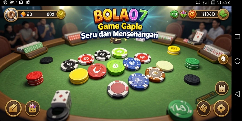 Gameplay seru BOLA07 dalam permainan Gaple yang menyenangkan.