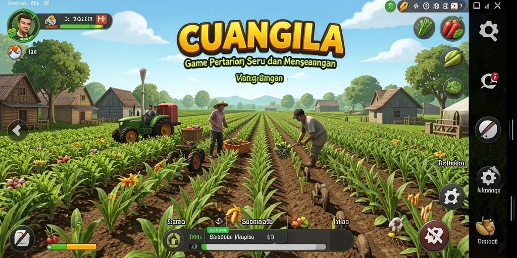 Tampilan gameplay seru dalam pertanian di CUANGILA.