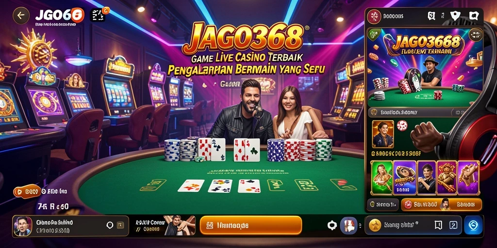 Screenshot utama JAGO368 menampilkan gameplay yang mendebarkan dari Live Casino.