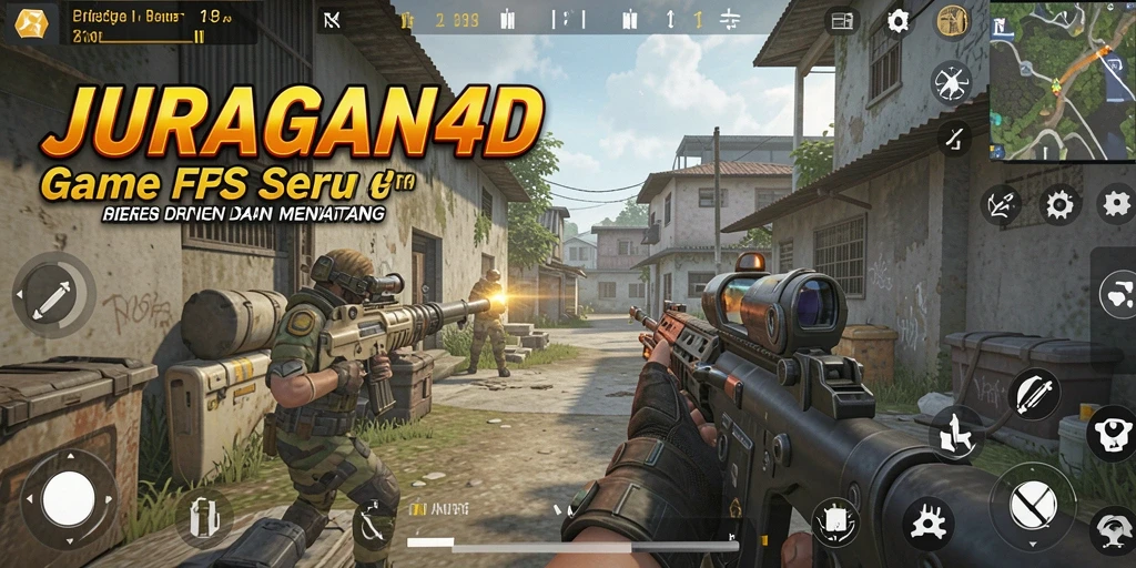 Tampilan gameplay seru JURAGAN4D dengan aksi tembak-menembak yang intens.