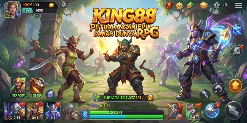 Screenshot KING88 menampilkan aksi seru dalam petualangan RPG.
