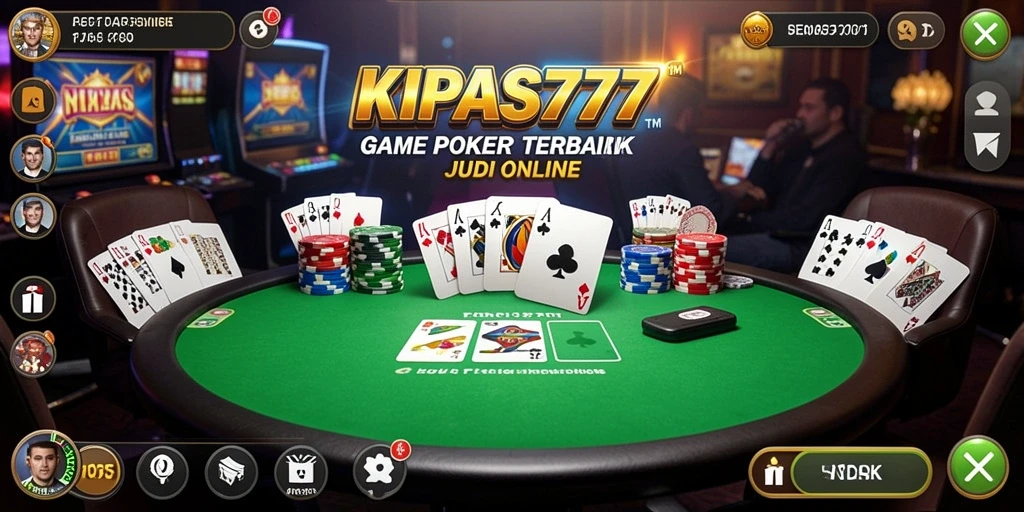 Screenshot gameplay KIPAS777 menampilkan aksi Poker yang mendebarkan.