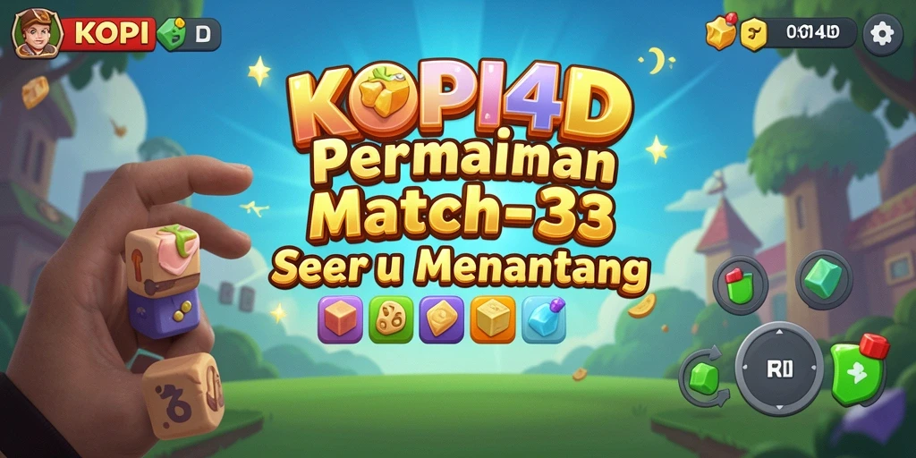 Tampilan gameplay KOPI4D yang penuh warna dan menantang.
