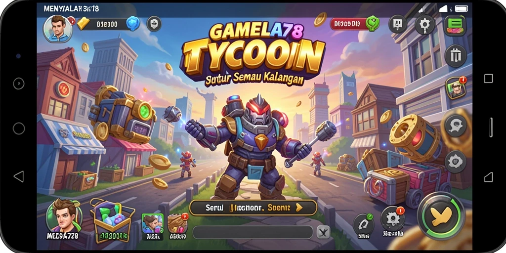 Tampilan gameplay menarik dari MENYALA78 yang menunjukkan pengelolaan bisnis.