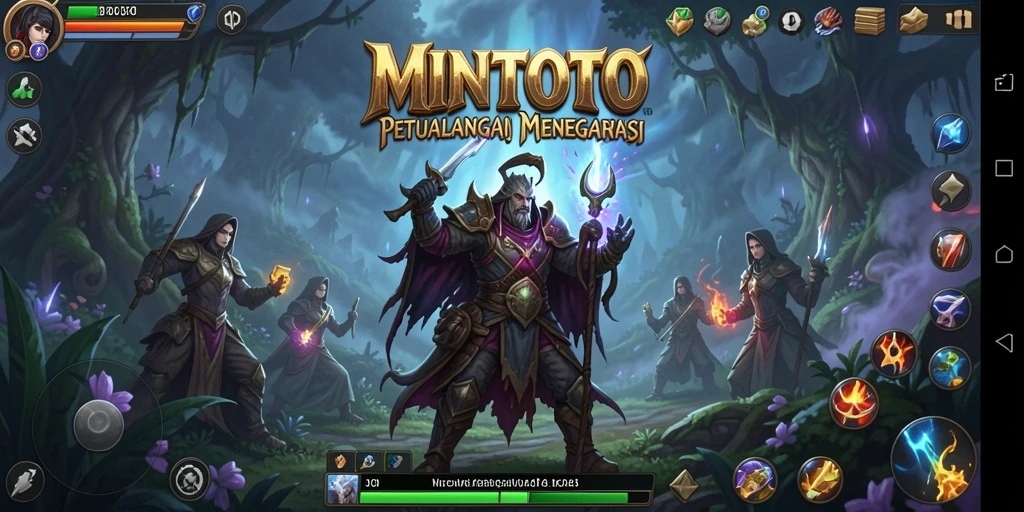 Screenshot gameplay MINTOTO menampilkan aksi pertempuran yang mendebarkan.
