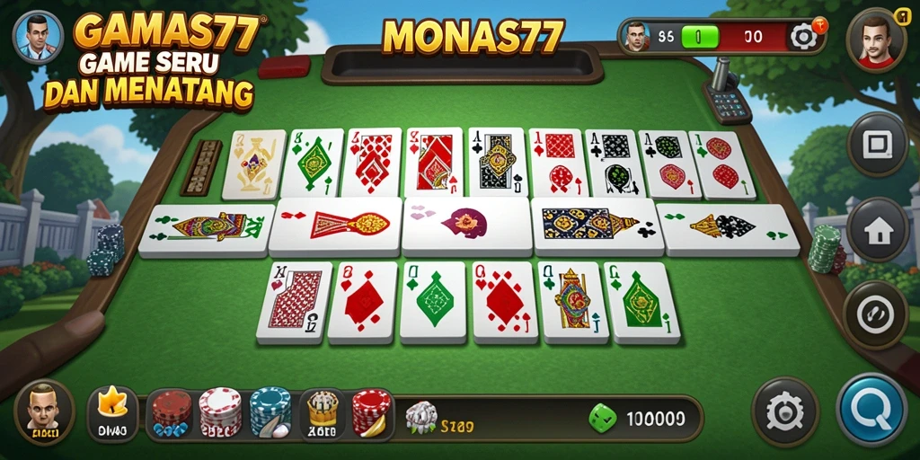 Tampilan seru gameplay Domino di MONAS77