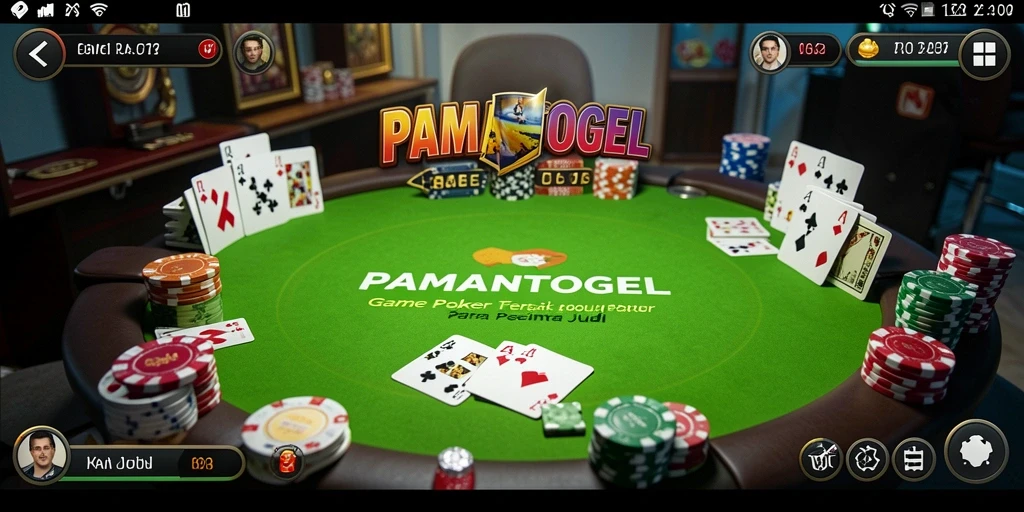 Tampilan menarik dari gameplay Poker di PAMANTOGEL.