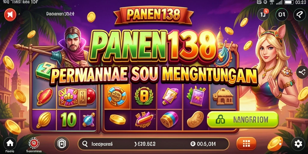 Tampilan gameplay PANEN138 yang menarik pada slot modern.