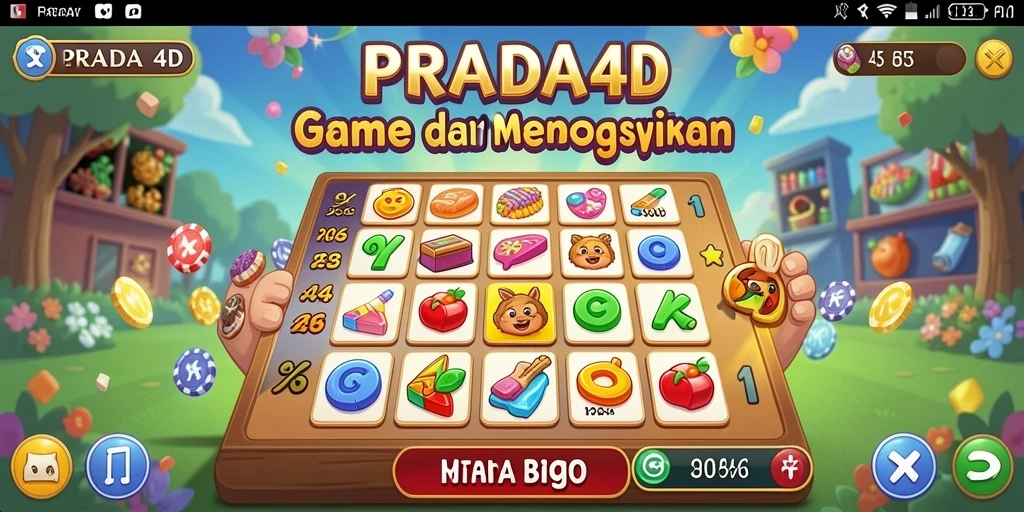 Tampilan gameplay Bingo yang menarik di PRADA4D.