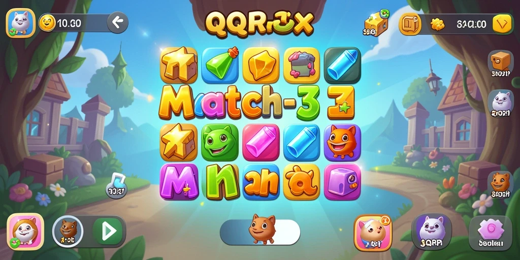 Tampilan gameplay QQRP yang seru dan penuh warna.