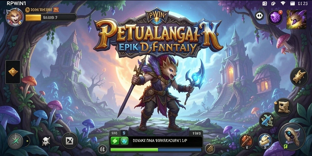 Screenshot RPWIN1 menunjukkan aksi seru dalam pertarungan RPG.