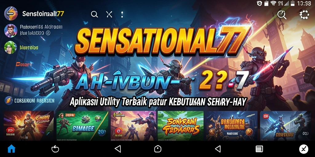 Tampilan antarmuka SENSATIONAL77 yang sederhana dan fungsional.
