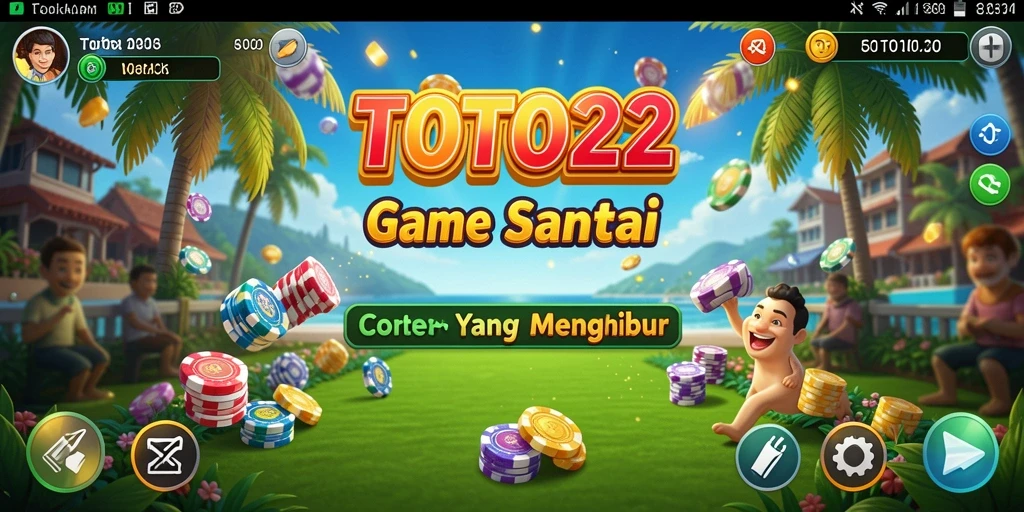 Screenshot utama TOTO22 menampilkan gameplay santai dan menghibur.