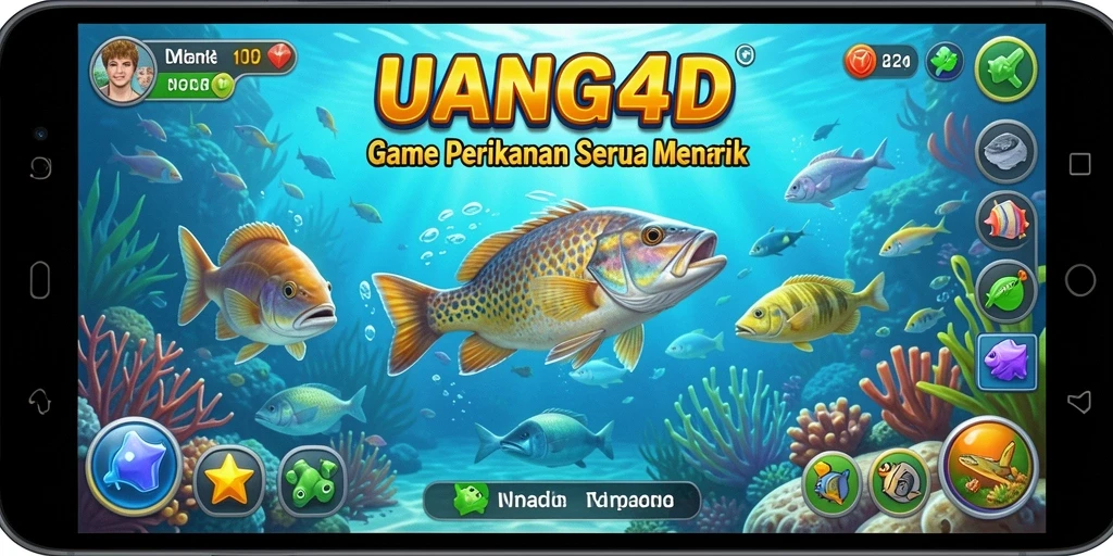 Tangkapan ikan menakjubkan dalam gameplay UANG4D.